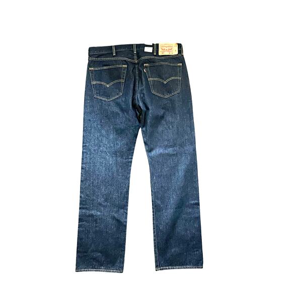 Lee Relaxed Fit Straight Leg Jeans Mens 38x32 Blue Stretch Denim Dark Wash New - Picture 2 of 10
